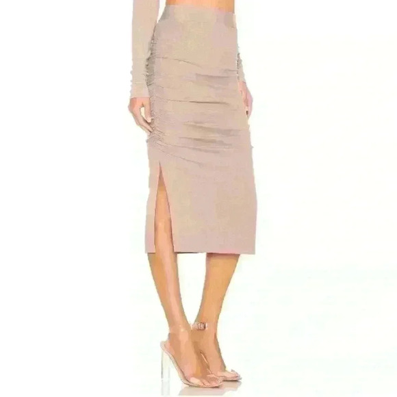 Revolve LA Made Moon Rock Gathered Midi Skirt - Picture 2 of 4